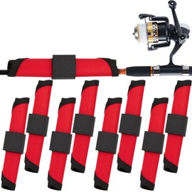 Omoojee Fishing Lure Covers, 8 Pack Bait Storage Sleeves, 5.9 Inch Hook Covers, Lure Wraps for Fishing Rod, Hook Shields for Rod Safety, Red