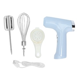 USB Charging Cordless Egg Whisk Adjustable Stainless Steel Electric Hand Mixer for Home