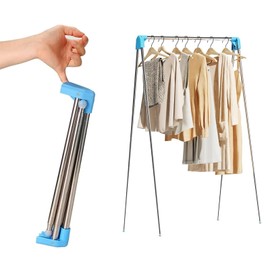 kasanidika Indoor Clothes Drying Stand, Laundry Dryer, Foldable, Extendable, Towel Hanger, No Tools Required, Stainless Steel, Futon Dryer, High Load Capacity, Ultra Lightweight, Width 13.4 - 30.7