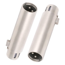 tunghey XLR to XLR Male Adapter, XLR Male to 3 Pin XLR Female Connector, HiFi Durable Gender Changer Audio Converter Coupler for Mixer Recorder amplifiers etc.