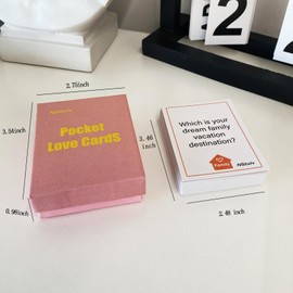 NStuiv Couples Questions Card Games, 40 Couples Conversation Cards Friendly Icebreakers,Couples Card Game-Couple Newlywed Intimately Connect in Date Night Bedroom Road Trips for Boyfriend Girlfriend