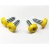 Replacement Number Plate Fitting Kit 4 Yellow Oversized Screws with
