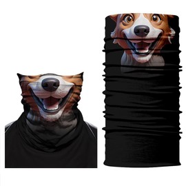 ShopINess Neck Gaiter, Neck Gaiter, Tubular Neck Warmer, Unisex Children's Animal Pattern, Scarf for Bike, Sports, Carnival, Theme Parties, dog