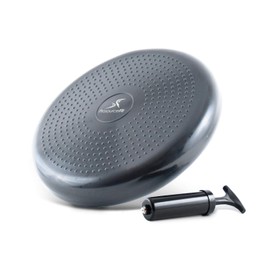 ProsourceFit Core Balance Disc Trainer, 14” Diameter with Pump for Improving Posture, Fitness, Stability, Grey, Model:ps-2142-bd-grey