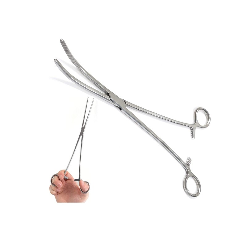 Stainless Steel 6'' 8'' 10''12'' Straight or Curved Fishing Forceps
