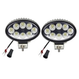 AGP.1978 2PCS Tractor Led Work Light, 12V 24W Oval Cab LED Light, Agriculture Rear Fog Lights LED, IP67 Waterproof Compatible with Kubota Tractor,Case/IH Combine,JohnDeere Combine etc (2PCS - 24W)