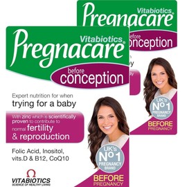 Pregnacare Fertility & Conception Folic Acid Supplement, UK direct delivery, 2 units, 30 tablets / Pregnacare 퍼틸리티 & 컨셉션 엽산 영양제 영국 직배송, 2개, 30정