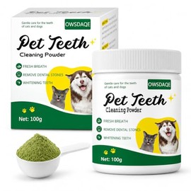 Polvo Dental para Perro, Limpieza Dental Perros, Quita Sarro Dental Perro, Eliminador de Placas, Protegiendo la Salud de Los Dientes y Encías de Perro
