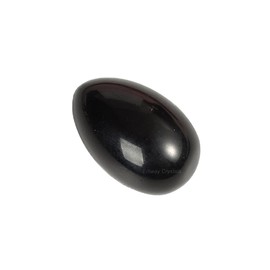 Natural Black Obsidian Pocket Palm Stone Egg Shape Gemstones 1.2 x 0.8" Polished Worry Stones Healing Crystals for Reiki Balancing Wicca Meditation Energy Anxiety Relax Décor