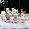 Christmas Miniature White Elastic House Landscape Decor Gift lf1028 Free Size / E 2ea