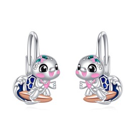 Animal Earrings Women Girls Children 925 Sterling Silver Rabbit / Koala / Panda Hoop Earrings Cute Animal Earrings Jewellery Gift, Sterling Silver, No Gemstone