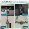 DUALCROWN 4 Pack Neon Square Suitcase Lock TSA Approved Lock+Key