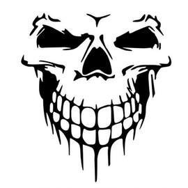 2 Pcs 11 x 11.8 inch Skull Stickers Skeletons Decals for Car Windows Doors Decoration