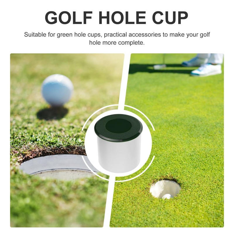Kisangel 1 Set Golf Hole Cup Cover Plastic Golf Green