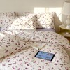 AOJIM Cherry Pattern Duvet Cover Set, 100% Cotton Cute Bedding