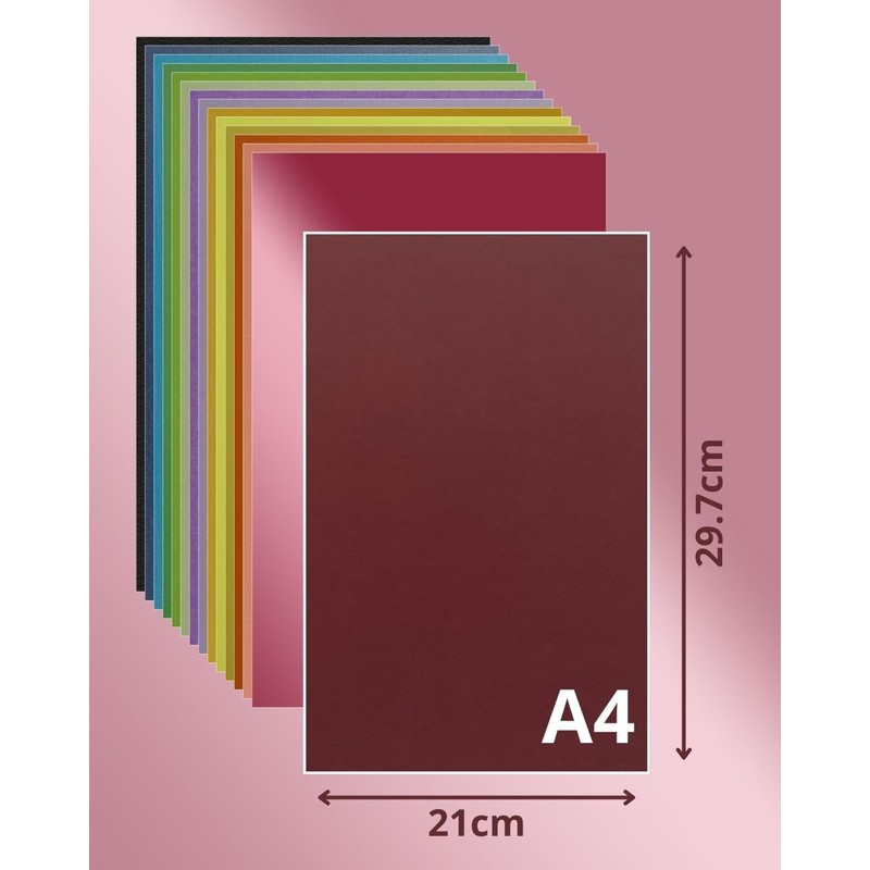 ASENME A4 Coloured Marble Card - 56 Units Textura (28