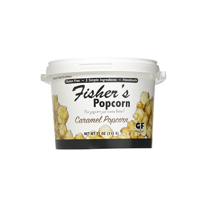 Fisher's Popcorn Tub Caramel Popcorn, 11 oz.