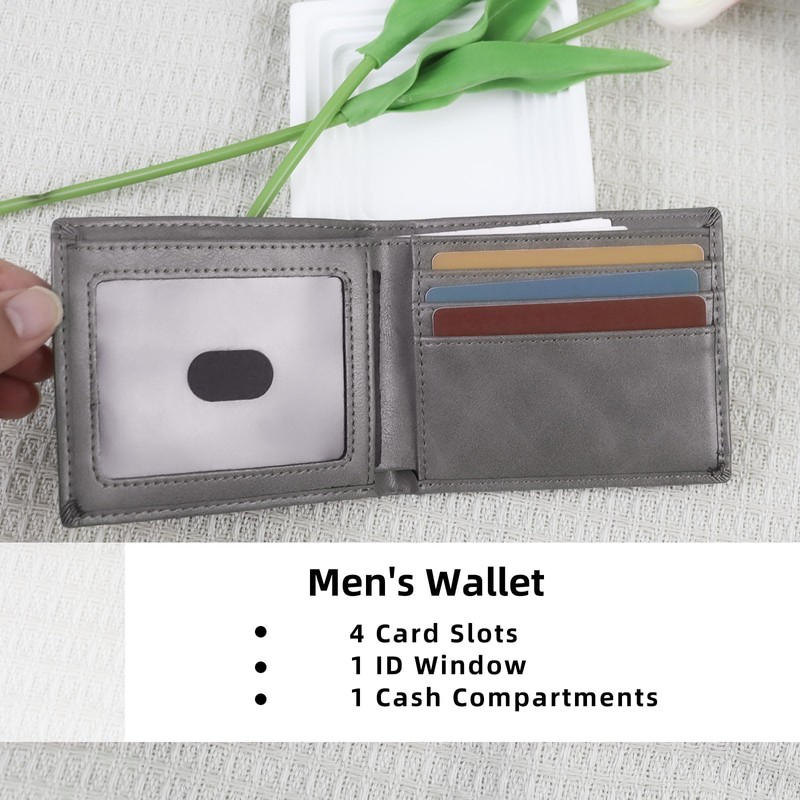 WisePoint Bifold Wallets for Men, RFID Blocking Wallet Leather Wallets