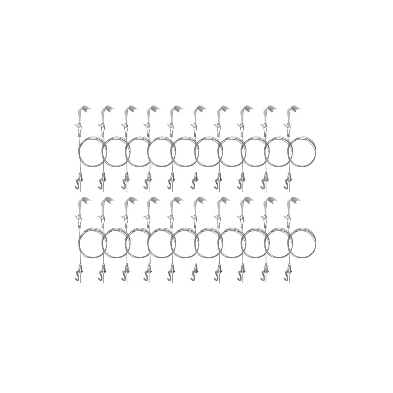 20 Pack Sturdy Picture Rail Hanging System, 66 lb (30
