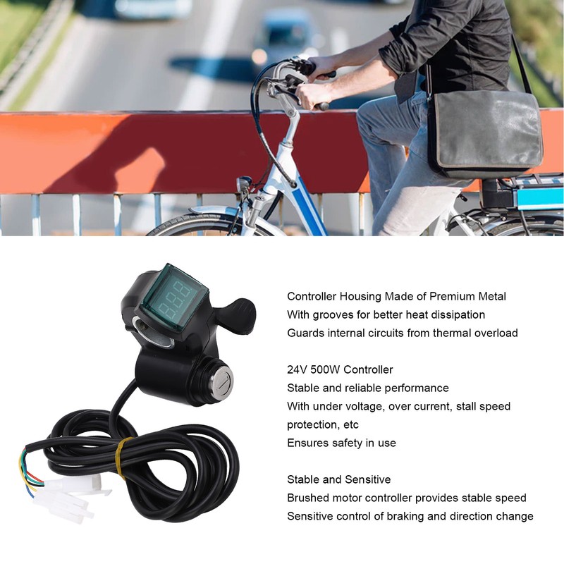 24V 500W Electric Bike Controller Thumb Throttle Set Brushed Controller