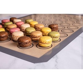 Macaron Silicone Baking Mats - Set of 10 - Full Size - 16.5 x 24, Non-Stick Macaron Mat for Perfect Baking - Dishwasher & Oven Safe, Ideal for Macarons, Cookies, Bread, and More