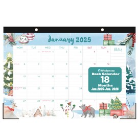 Wisdomsea designs 2025 desk calendar,2025 wall calendar,11.8x17 inches large calendar with schedules and holidays, calendar 2025 for family and office planning, gift for christmas, new year
