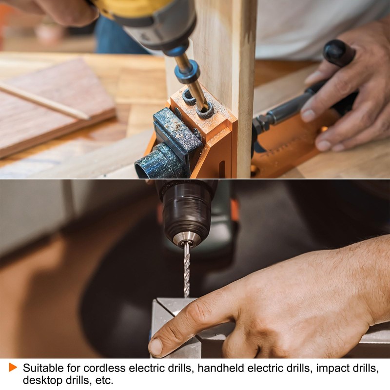sourcing map Pocket Hole Drill Bit 23/64" Dia 13/64" Tip