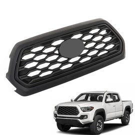 munirater Front Upper Grille Honeycomb Grill Assembly Matte Black Replacement for 2016-2022 Tacoma