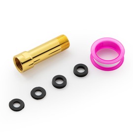 OFFO Shower Head Extension Arm, Shower Arm Extension Shower Head Extender Made of 304 Stainless Steel Shower Pipe Extension, Bright Gold 3 in