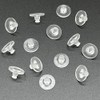 Bullet Clutch Earring Backs with Pad, 150 Pcs Clear Rubber