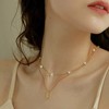 KesaPlan Pearl Necklace Set,14K Gold Plated Adjustable Pearl Choker Necklace