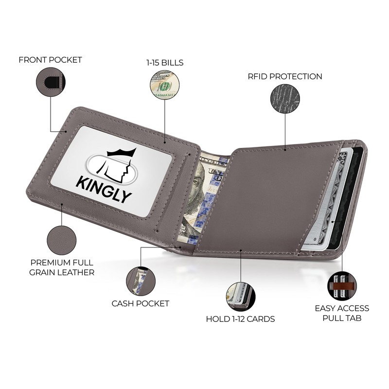 Kingly Cash Pocket Slim Wallet for Men - RFID Blocking
