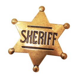 Sheriff Metal Police Badges Pins - Western Deputy Star for Cowboy Party Decoration, Dress-Up Custom Badge, Themed Birthday Pin Decorations