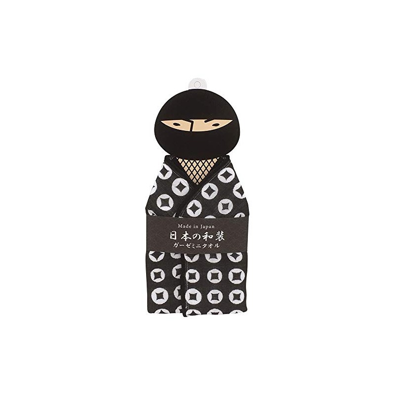 Alta AR0528017 Japanese Kimono Gauze Mini Towel, Ninja, Size: Approx.