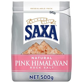 Saxa Natural Pink Himalayan Rock Salt Bag Flavour for Cooking Saxa Seasoning Saxa Spice All Purpose Seasoning 500g