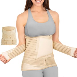 Faja Post Parto y Post Cesarea 3 en 1, Faja Post Cesarea para Abdomen, Cintura y Pelvis, Fajas para Mujer Moldeadora y Fajas Pos-tparto Efectiva Recuperación, Soporte de Cinturón (XL, 85-105cm)