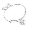Alex and Ani Metal Heart Charm Bangle
