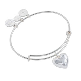 Alex and Ani Metal Heart Charm Bangle