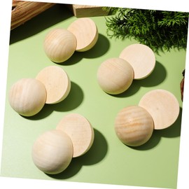 CORHAD 40pcs Half Wooden Natural Wood Beads for Crafting Unfinished Decorative Shapes for Projects Lightweight and Compact Craft Supplies for Home Decorations and