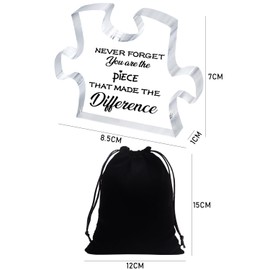 1 Piece of Acrylic Ornament with 1 Piece of Black Storage Bag, Desktop Decoration Ornament, Parting Gift, Transparent Acrylic Ornament, Suitable for Father's Day, Valentine's Day, Teacher's Day