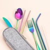 Travel Utensils Set with Case, Reusable Stainless Steel Cutlery Set