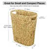 Coeusy Wicker Trash Can,Bathroom Trash Can,Water Hyacinth Wicker Waste Basket
