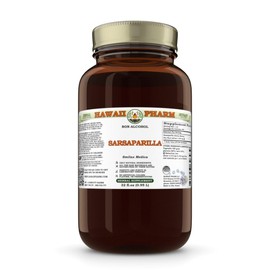 Hawaii Pharm Sarsaparilla Alcohol-Free Extract, Glycerite for Joint Comfort, Boosts Iron Levels, Enhances Immune Function, Detoxifies The Body, Promotes Energy and Vitality - 32 fl.oz