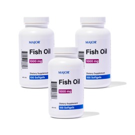 (3 unidades) Aceite de pescado Omega-3 sin colesterol de 1000 mg, 100 unidades (Paquete de 3)                                                         