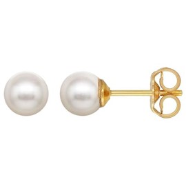 HUNTER & TROVE 14K Gold filled Crystal Pearl Stud Earrings