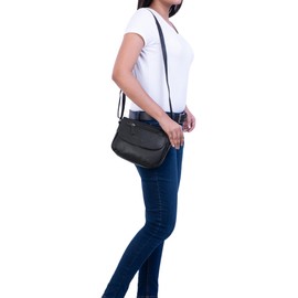 STILORD 'Tamara' Kleine Handtasche Damen Leder Schwarz Umhängetasche Vintage für Frauen zum Ausgehen Abendtasche Partytasche Elegante Echtleder Tasche