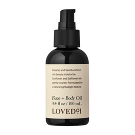 Loved01 Face & Body Oil, John Legend Skincare, Daily Hydration, Lightweight & Non-Greasy Formula with Vitamin E & A, Serum for Scars & Stretchmarks, 3.4 oz