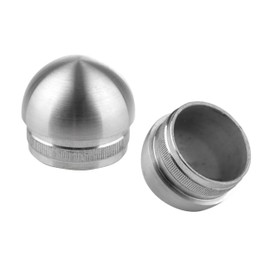 Cosch Edelstahl End Cap Hollow Round with Knurl Stainless Steel V2A Diameter 33.7 x 2.0 mm