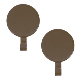 Haute Decor Attract Magnetic Wreath Hanger - 2 Pack (Matte Brown) - Set of 2 Magnets for 2 Metal Doors/Surfaces or 1 Single-Pane Glass Door or Window