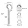 Smgda 2Pcs M12 Stainless Steel Eye Bolt with Nut and